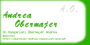 andrea obermajer business card